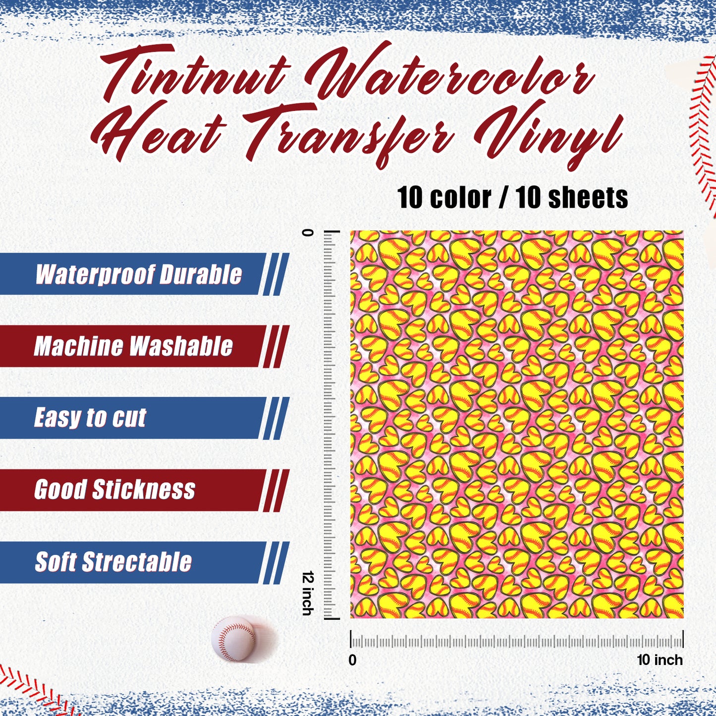 Tintnut HTV Vinyl - 16 Sheets 12 X 10inches Heat Transfer Vinyl Nude V –  tintnut