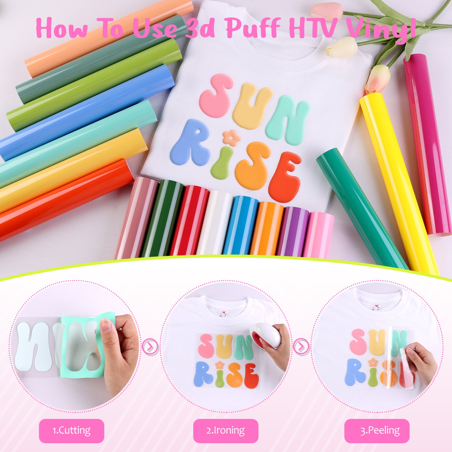 How to use puff HTV the right way. (Hint it shouldn't look like popcor, cricut